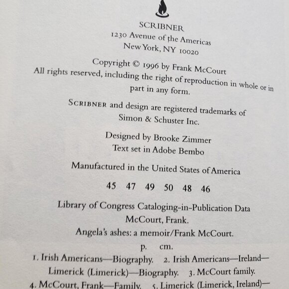 Set of Frank McCourts Memoirs: Angela's Ashes and 'Tis, copyright 1996/99 - Picture 8 of 9